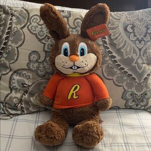 Reese’s Reester Brown Bunny Plush Orange Easter Stuffed Animal Peanut Butter Cup